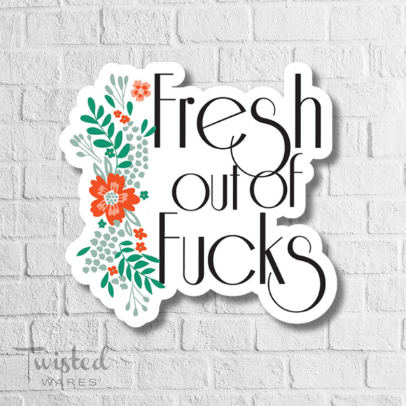 Sticker – Sarcastic Humor - vinyl sticker, sarcastic humor, funny sticker, minimalist design, giftable sticker, swear word, cuss